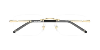 Montblanc MB0444O men Gold Squared Eyeglasses