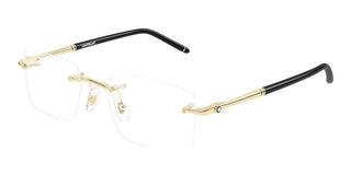 Montblanc MB0444O men Gold Squared Eyeglasses