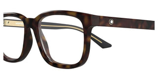Montblanc MB0452O men Havana Squared Eyeglasses