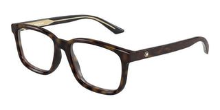 Montblanc MB0452O men Havana Squared Eyeglasses