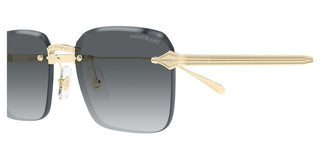 Montblanc MB0456S men Gold Squared Sunglasses