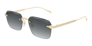 Montblanc MB0456S men Gold Squared Sunglasses