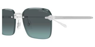 Montblanc MB0456S men Silver Squared Sunglasses