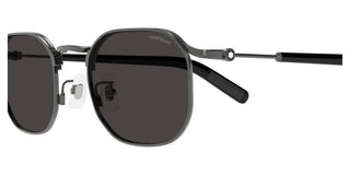 Montblanc MB0459S men Ruthenium Geometric Sunglasses
