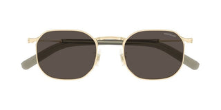 Montblanc MB0459S men Gold Geometric Sunglasses