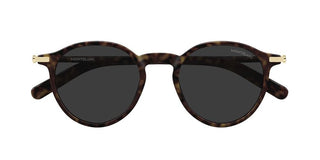 Montblanc MB0461S men Havana Round Sunglasses