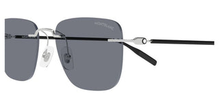 Montblanc MB0470S men Silver Squared Sunglasses