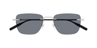 Montblanc MB0470S men Silver Squared Sunglasses