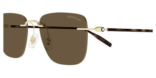 Montblanc MB0470S men Gold Squared Sunglasses