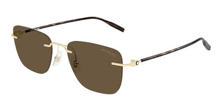 Montblanc MB0470S men Gold Squared Sunglasses