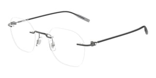 Montblanc MB0471O men Ruthenium Round Eyeglasses