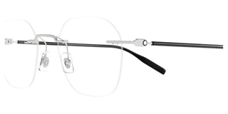 Montblanc MB0471O men Silver Round Eyeglasses