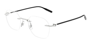 Montblanc MB0471O men Silver Round Eyeglasses