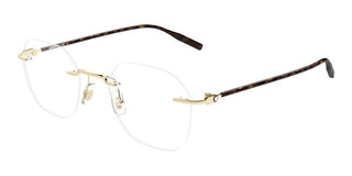Montblanc MB0471O men Gold Round Eyeglasses