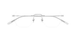 Montblanc MB0471O men Silver Round Eyeglasses