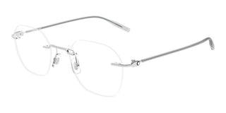 Montblanc MB0471O men Silver Round Eyeglasses