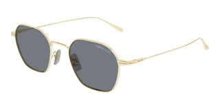 Montblanc MB0472S men Gold Geometric Sunglasses