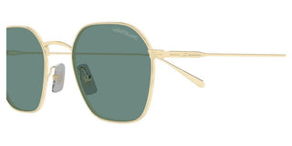 Montblanc MB0472S men Gold Geometric Sunglasses