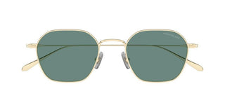 Montblanc MB0472S men Gold Geometric Sunglasses