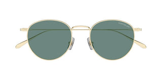 Montblanc MB0473S men Gold Round Sunglasses