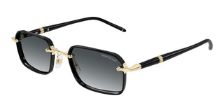 Montblanc MB0483S men Black Rectangle Sunglasses