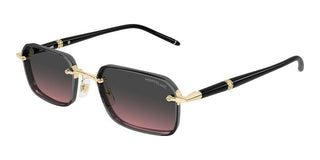 Montblanc MB0483S men Black Rectangle Sunglasses
