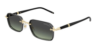 Montblanc MB0483S men Black Rectangle Sunglasses