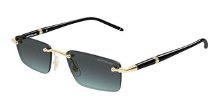 Montblanc MB0484S men Gold Squared Sunglasses