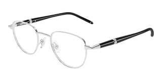 Montblanc MB0486O men Silver Round Eyeglasses