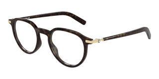 Montblanc MB0495O men Havana Round Eyeglasses