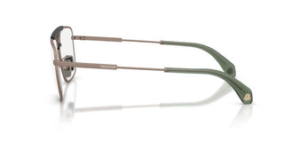 Moncler Me1011 Unisex Brown Geometric Eyeglasses
