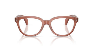 Moncler Me2024u Unisex Pink Geometric Eyeglasses