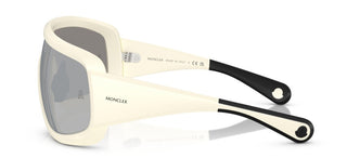 Moncler Me8003 Unisex White Shield Sunglasses