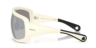 Moncler Me8003 Unisex White Shield Sunglasses