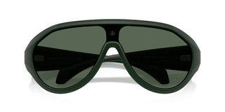Moncler Me8009u Unisex Green Shield Sunglasses