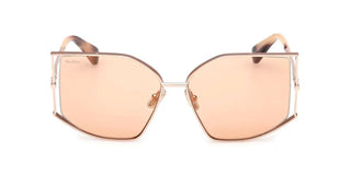 Max Mara Menton 4 Mm0142 Unisex Rose Gold Cat Eye Sunglasses