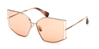 Max Mara Menton 4 Mm0142 Unisex Rose Gold Cat Eye Sunglasses