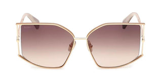 Max Mara Menton 4 Mm0142 Unisex Gold Cat Eye Sunglasses
