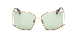 Max Mara Menton 4 Mm0142 Unisex Gold Cat Eye Sunglasses