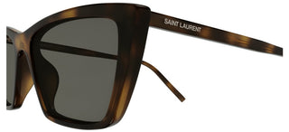Saint Laurent Mica Thin Sun Sl 737 Women Havana Squared Sunglasses