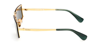 Max Mara Mm0118 Unisex Gold Rectangle Sunglasses
