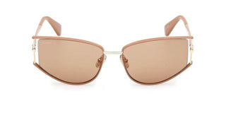 Max Mara Mm0141 Unisex Gold Cat Eye Sunglasses