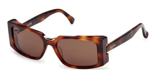 Max Mara Mm0159 Unisex Havana Rectangle Sunglasses
