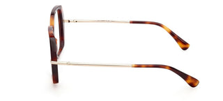Max Mara Mm5175 Unisex Havana Geometric Eyeglasses