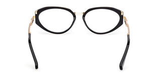 Max Mara Mm5185 Unisex Black Cat Eye Eyeglasses