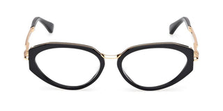 Max Mara Mm5185 Unisex Black Cat Eye Eyeglasses