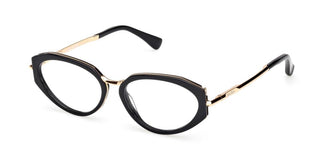 Max Mara Mm5185 Unisex Black Cat Eye Eyeglasses