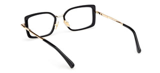 Max Mara Mm5186 Unisex Black Rectangle Eyeglasses