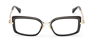 Max Mara Mm5186 Unisex Black Rectangle Eyeglasses