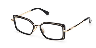 Max Mara Mm5186 Unisex Black Rectangle Eyeglasses